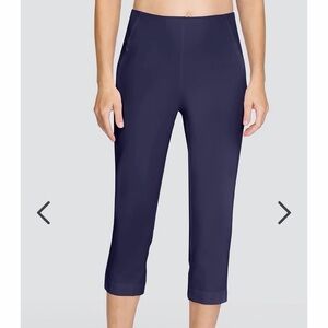 Women's Navy Cropped Golf Pants